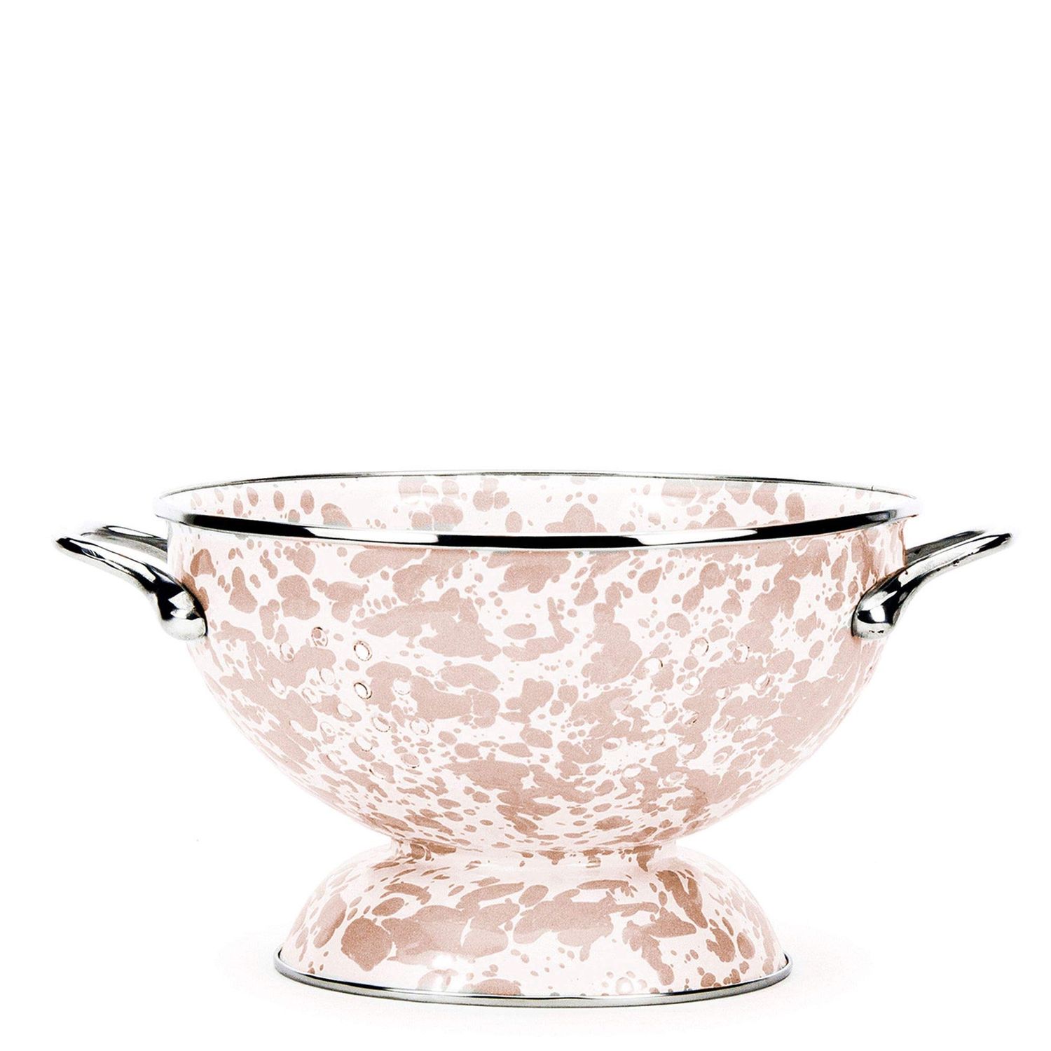 Small Taupe Swirl Colander-TP27