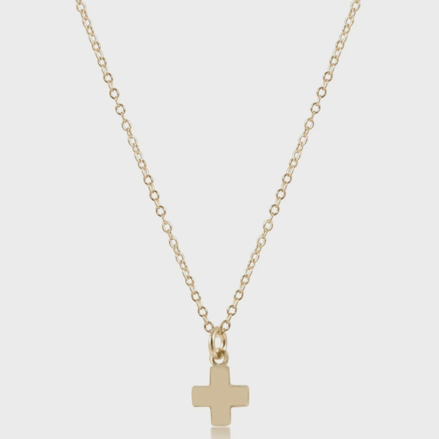 16" Necklace Sig+ Charm-Gold