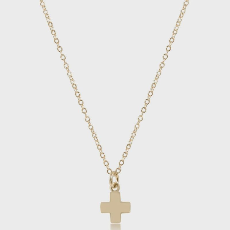16" Necklace Sig+ Charm-Gold