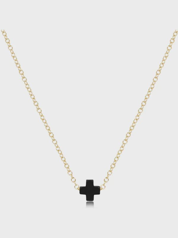 16" Gold Sig+ Onyx Necklace