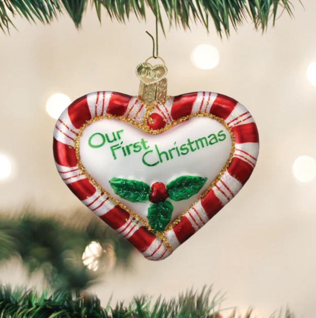 Peppermint Heart Ornament-30020