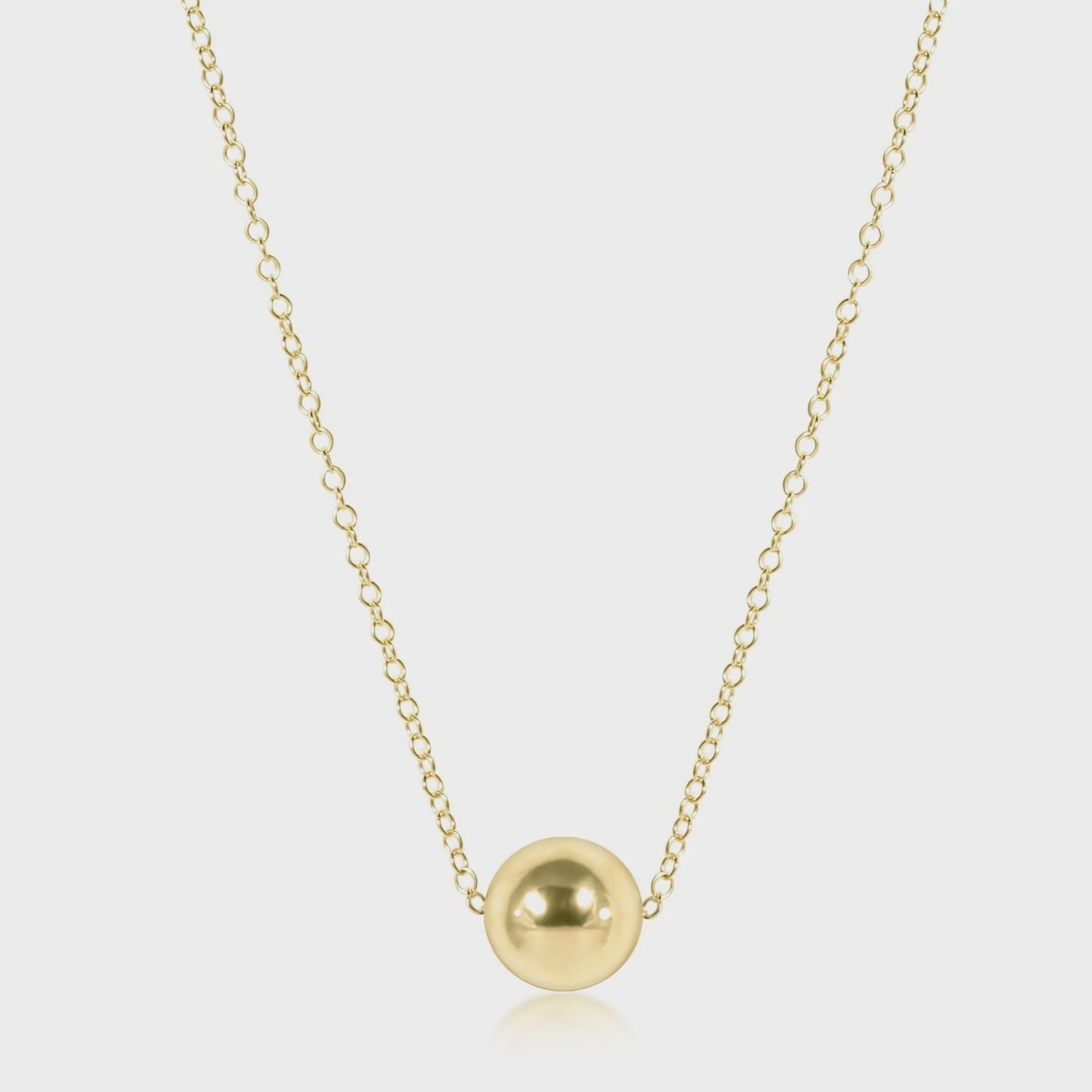 16" Necklace Gold - 8mm Gold