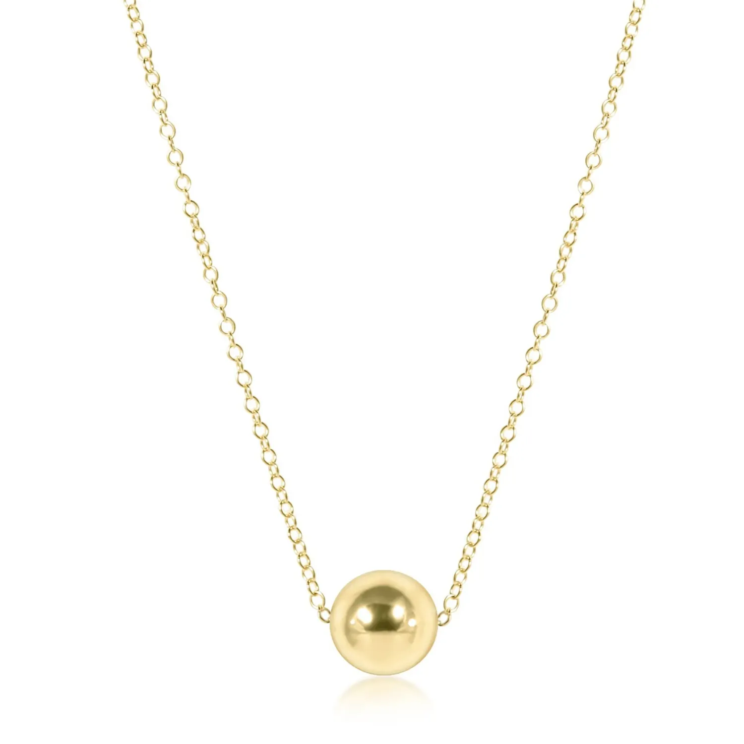 16" Necklace Gold - 8mm Gold