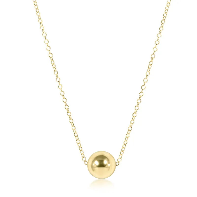 16" Necklace Gold - 8mm Gold