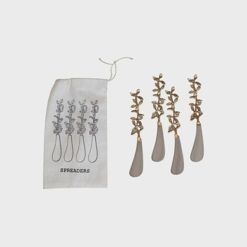 Brass Leaf Spreader Set of 4