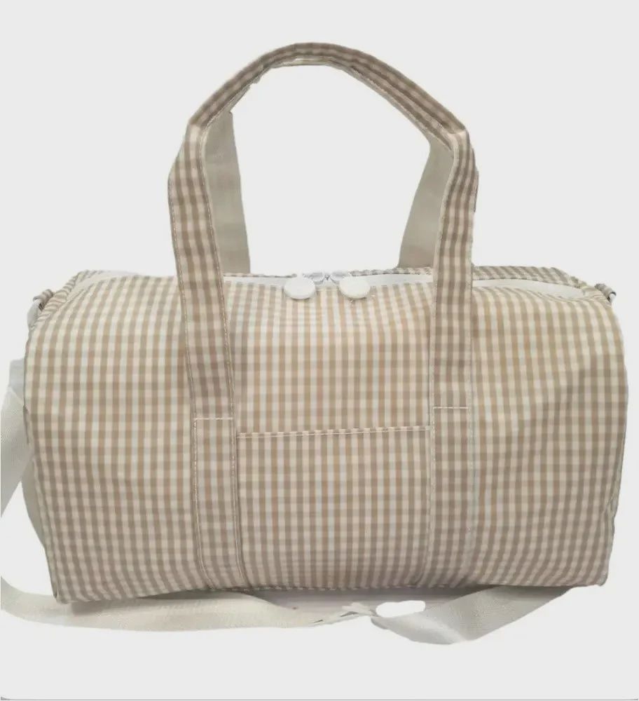 Weekender Duffle-Gingham Khaki