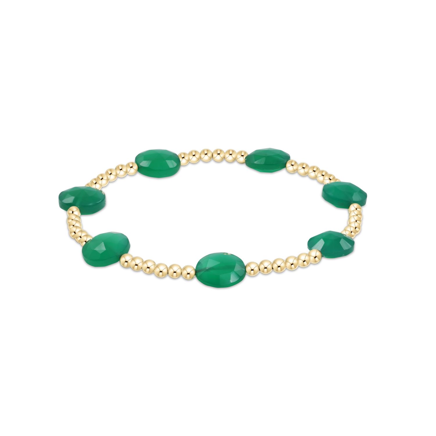 Admire Gold 3mm Gemstone, Color: Green Onyx
