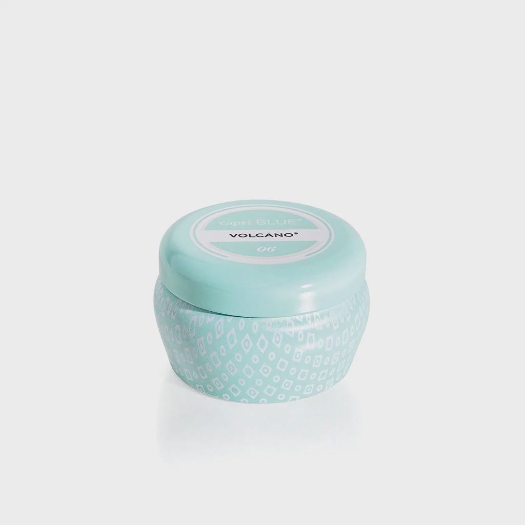 Volcano Signature Mini Tin Candle, Color: Aqua