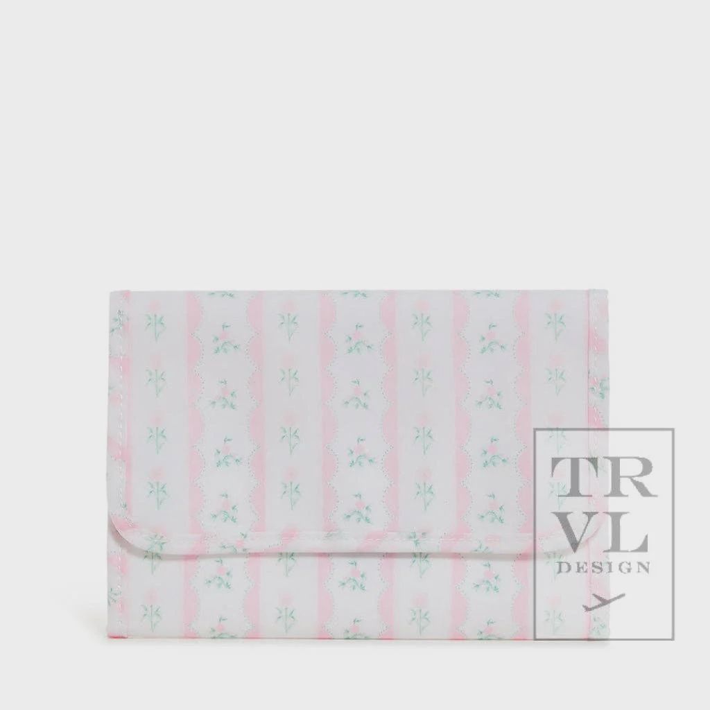 Mini Rollup Hanging Bag-Ribbon Floral Pink