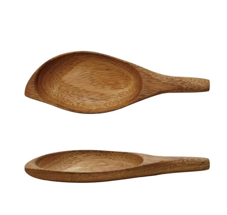 Acacia Wood Leaf Shaped Spoon