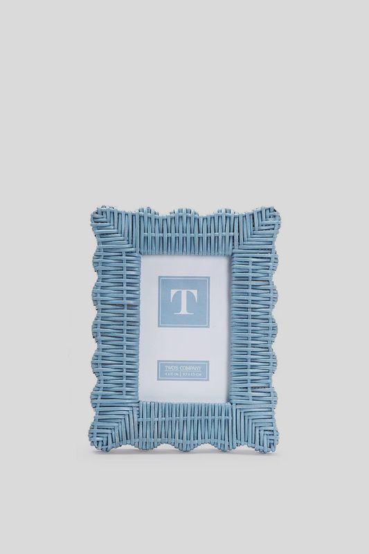 Blue Wicker Weave Frame