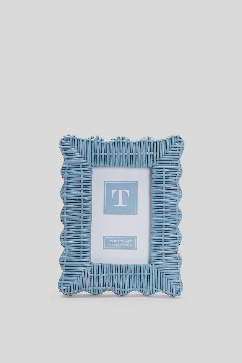 Blue Wicker Weave Frame, Size: 4x6