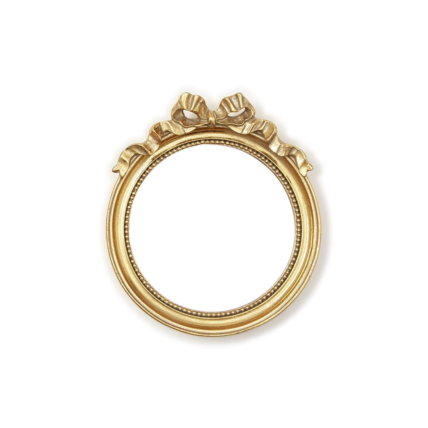 Bow Round Mirror Trinket Tray