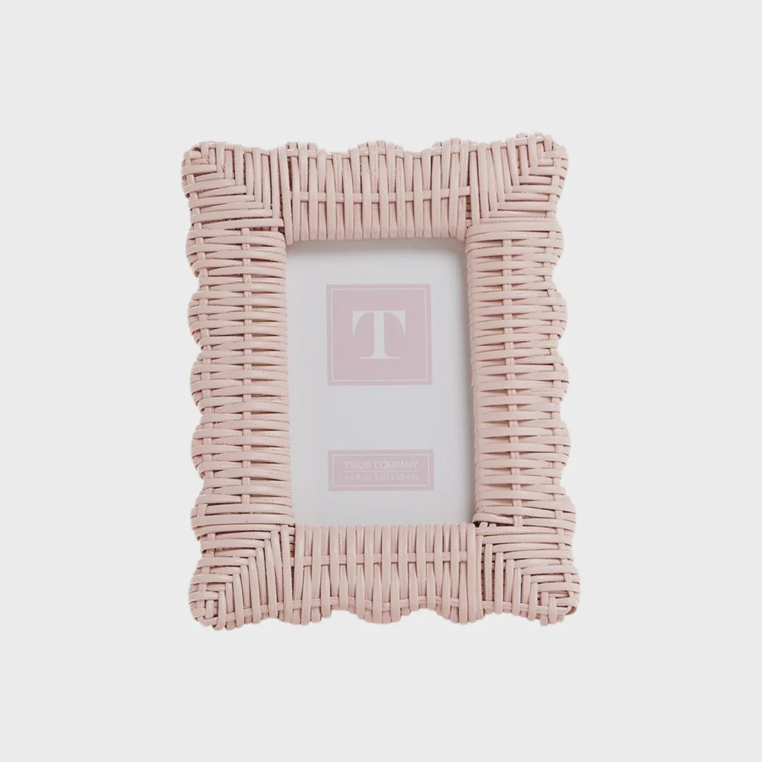 Pink Wicker Photo Frame, Size: 4X6