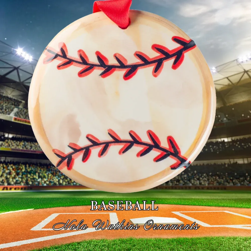 Baseball Flat Ornament