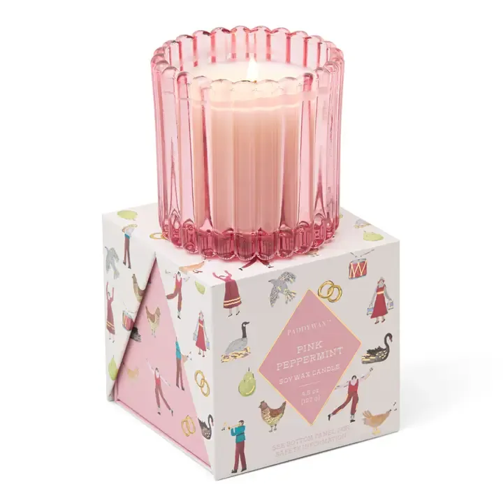 4.5 oz Pink Tinted Glass -Pink Peppermint