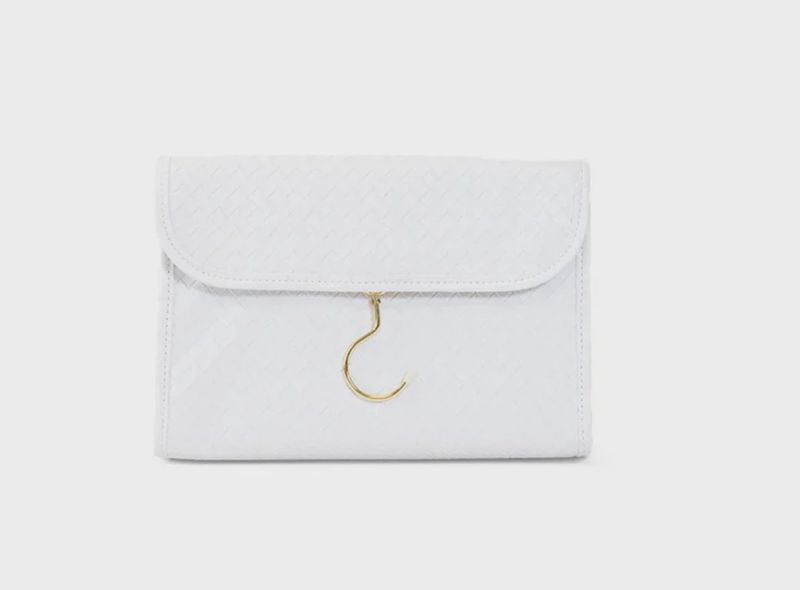 LUXE Hanging Toiletry  Case-Woven Blanc