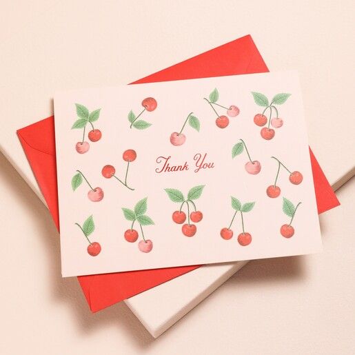 Boxed Cherry Thank You Cards