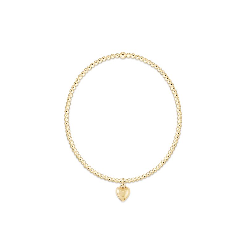 Egirl Classic Gold 2mm Bracelet - Love Plush Small Gold Charm