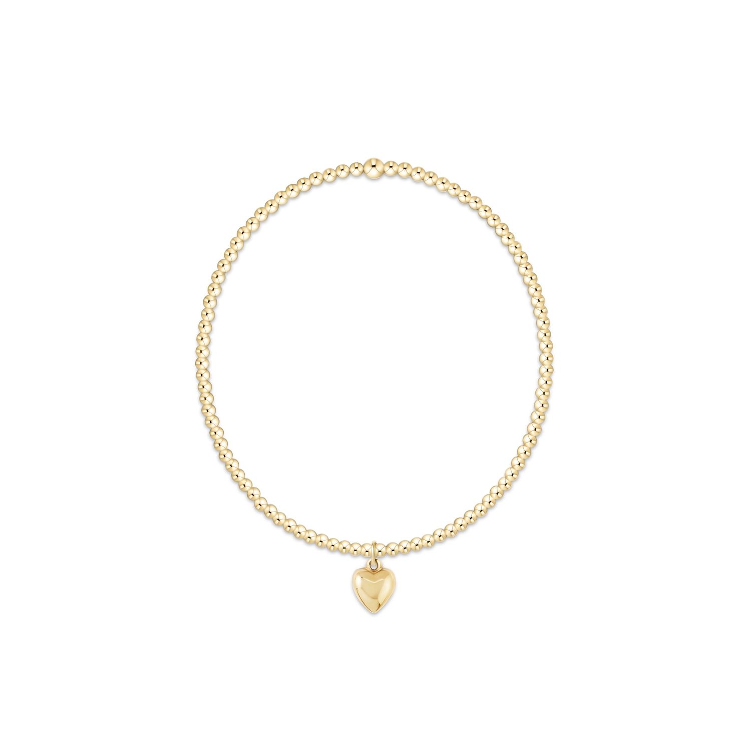 Classic Gold 2mm Bracelet - Love Plush Small Gold Charm