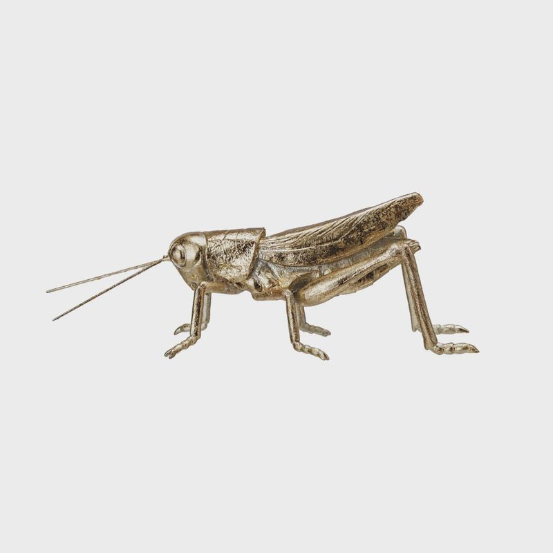 Pewter Grasshopper-Gold Finish