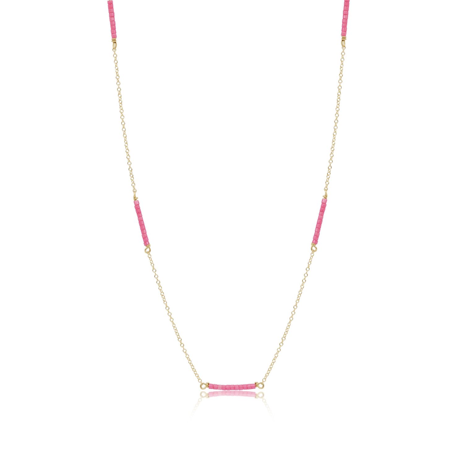 15" Choker Simplicity Chain Gold-Hope Bliss, Color: Bubblegum