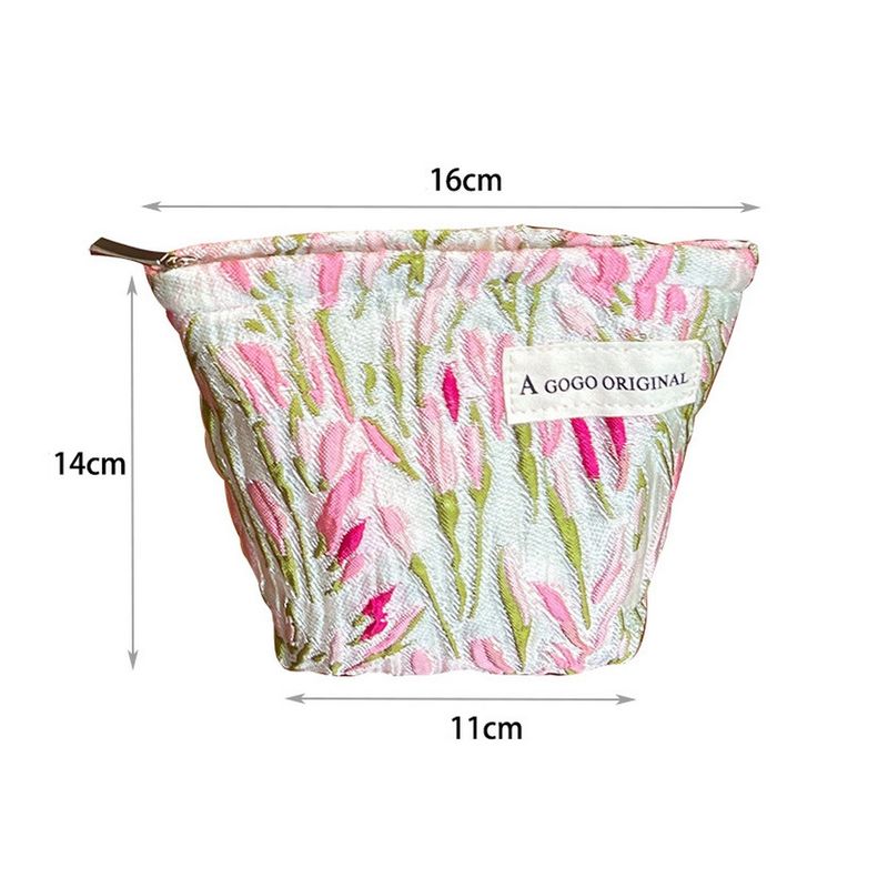 Pink Tulip Make Up Bag-Small