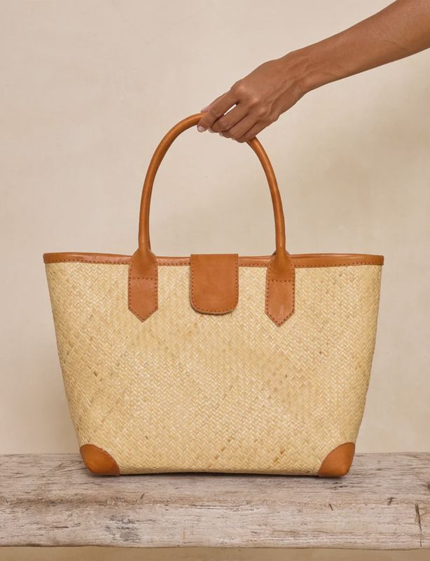 Rattan Tote Ivory