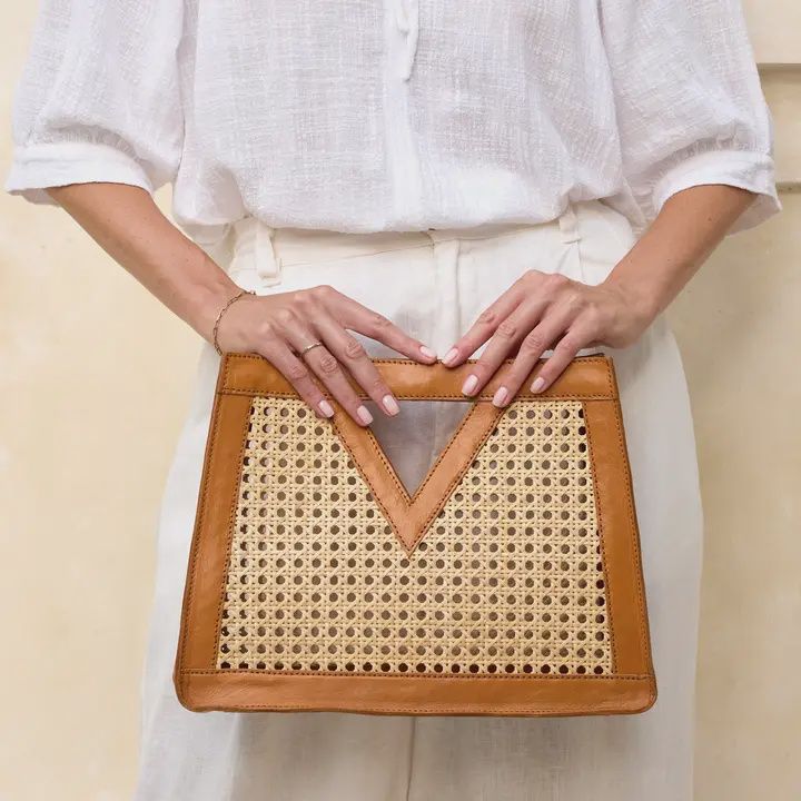 Cane Weave Triangle Window
