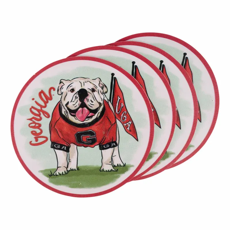 Georgia Mascot Coaster-S/4