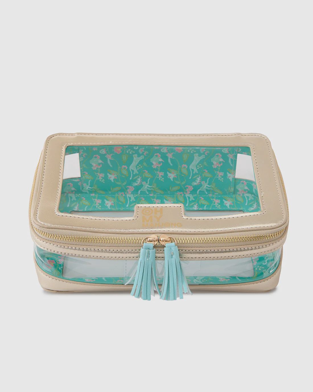 Mahjong Tile Storage Bag - 8 Designs Available, Colour: Gold