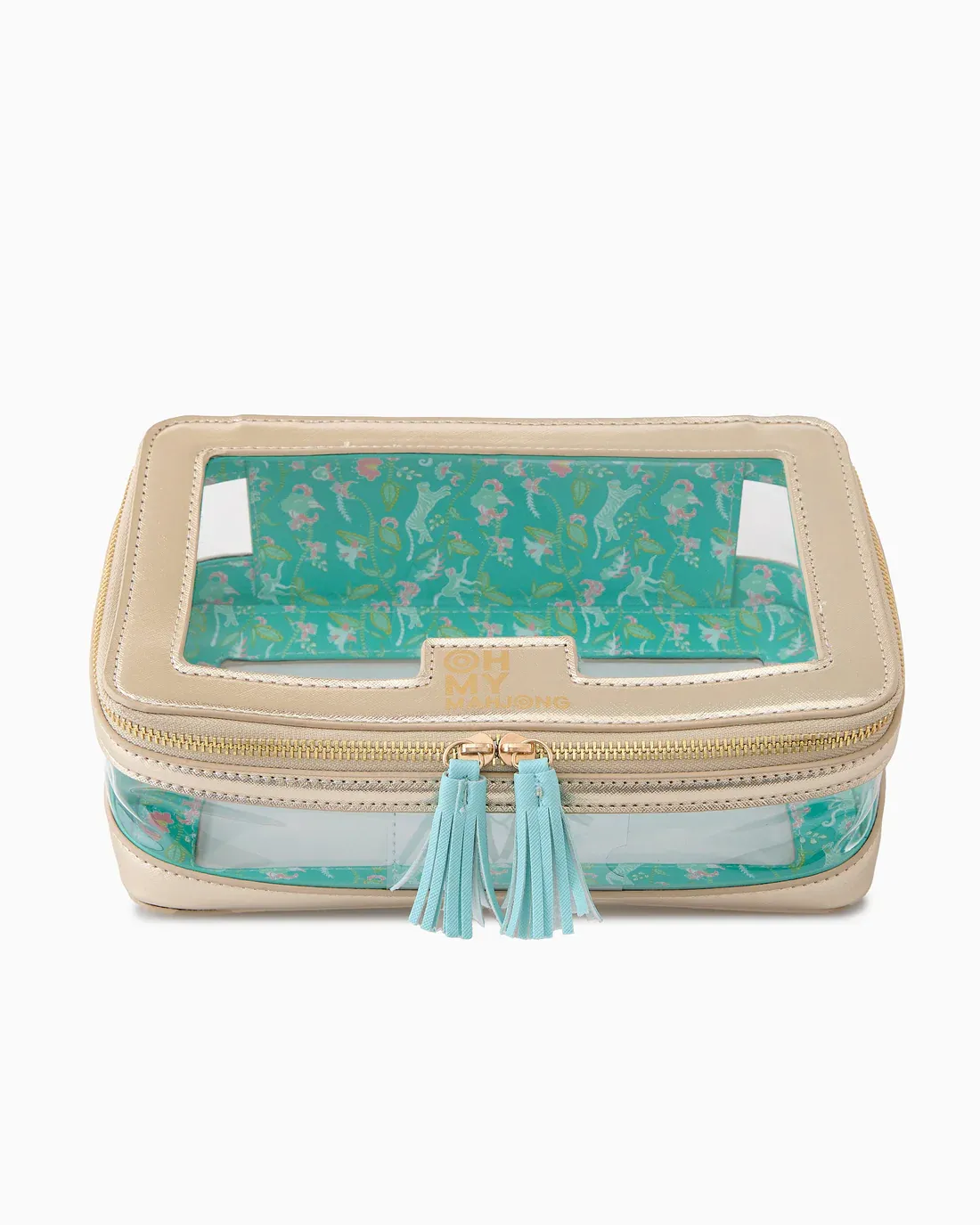 Mahjong Tile Storage Bag, Colour: Gold