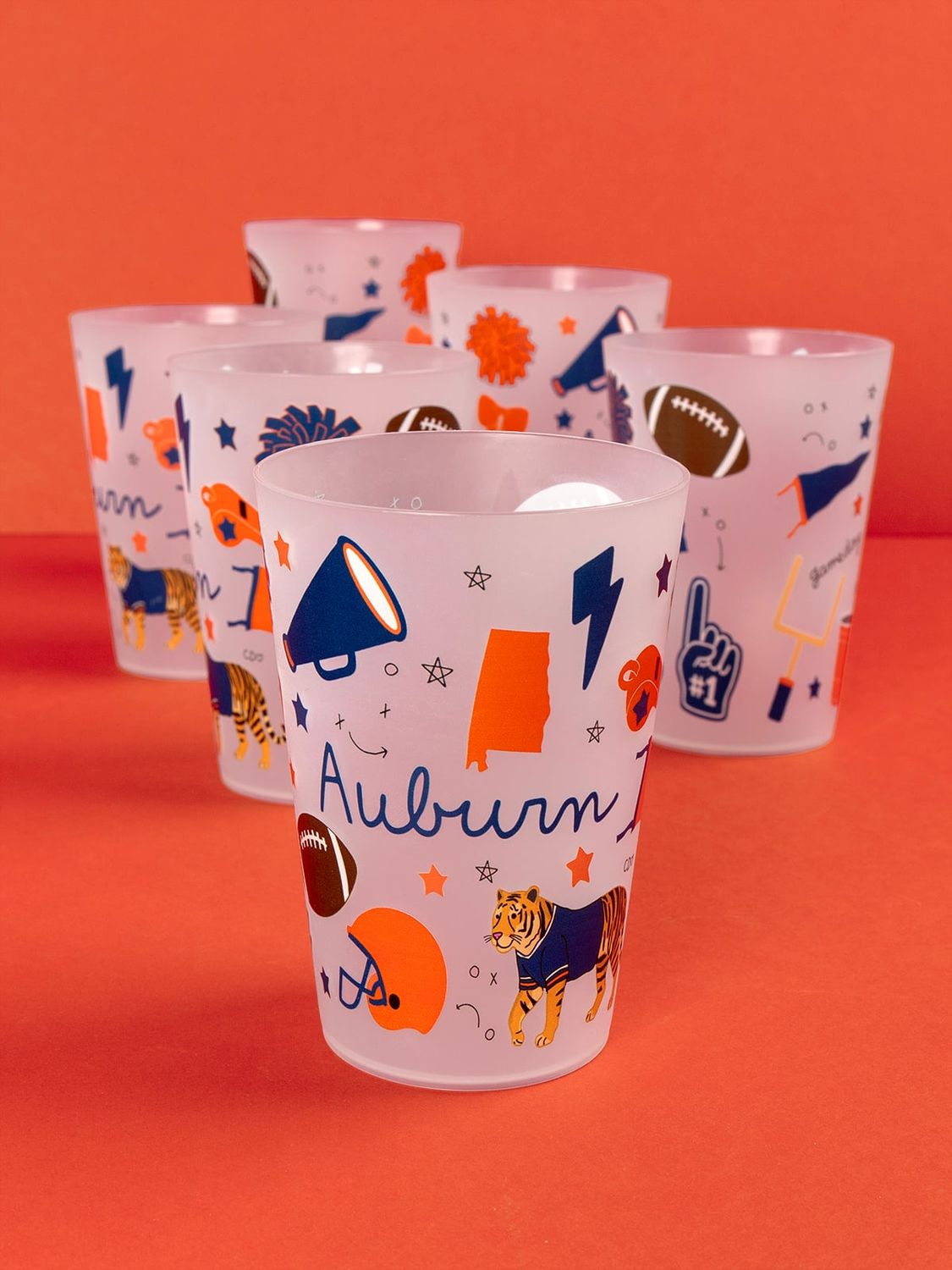 Auburn Stadium Cups-6 count