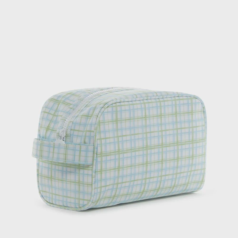 Stowaway Toiletry Bag-Classic Plaid Green