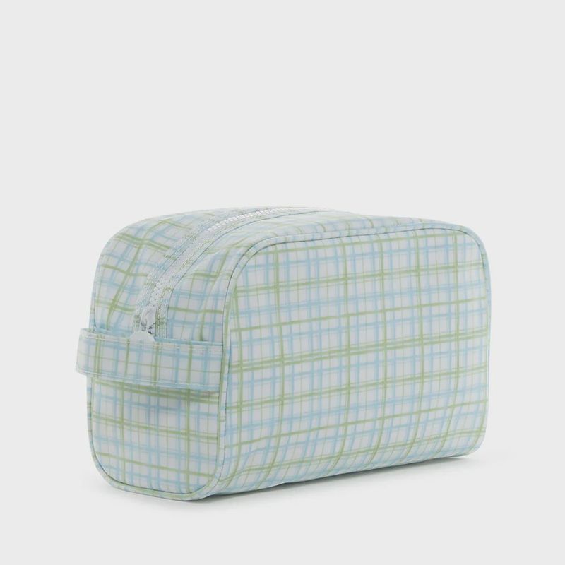 Stowaway Toiletry Bag-Classic Plaid Green