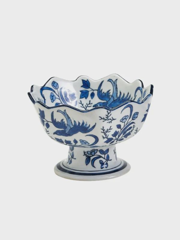 Scalloped Edge Footed Bowl