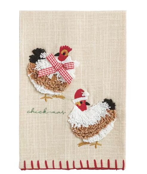 Chicken Embroidered Towel