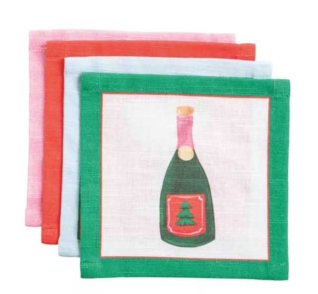 Champagne Set Cocktail Napkin