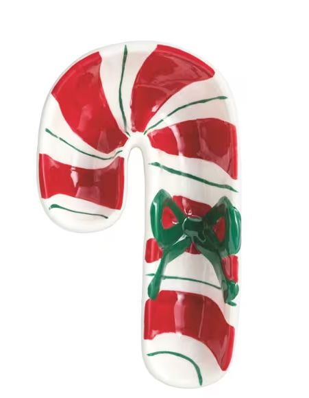Red Candy Cane Bow Tidbit