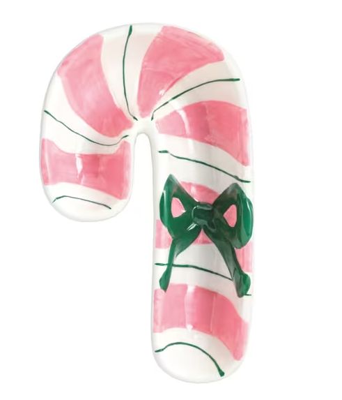 Pink Candy Cane Bow Tidbit