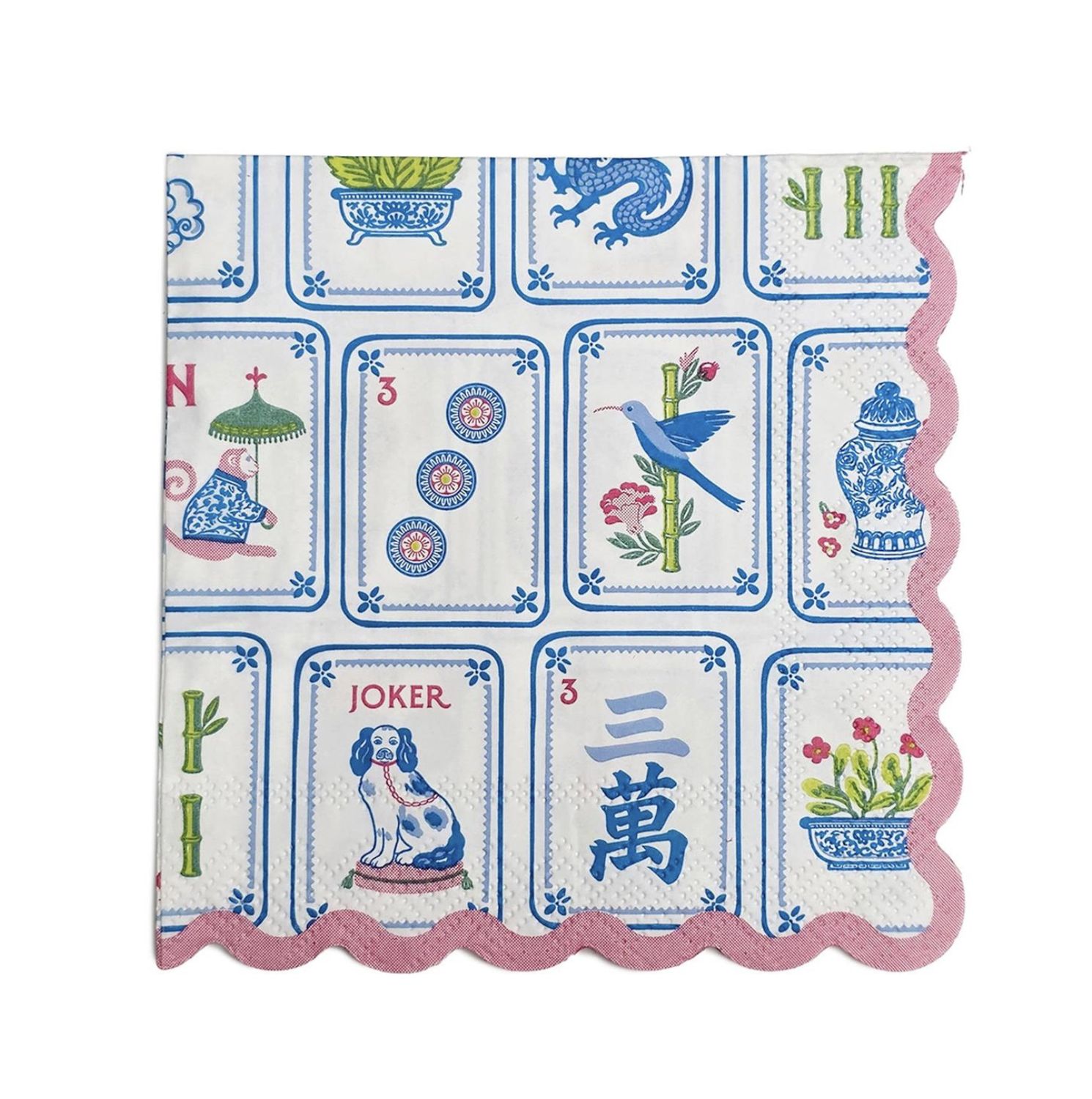 Two's Company Scalloped Cocktail Napkins