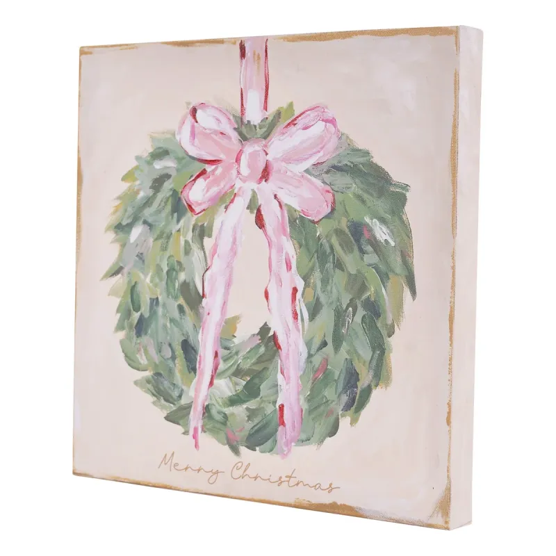 Merry Christmas Wreath Canvas