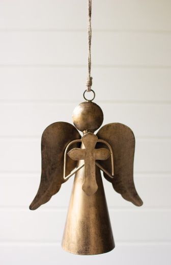 Antique Brass Angel Door Hanger