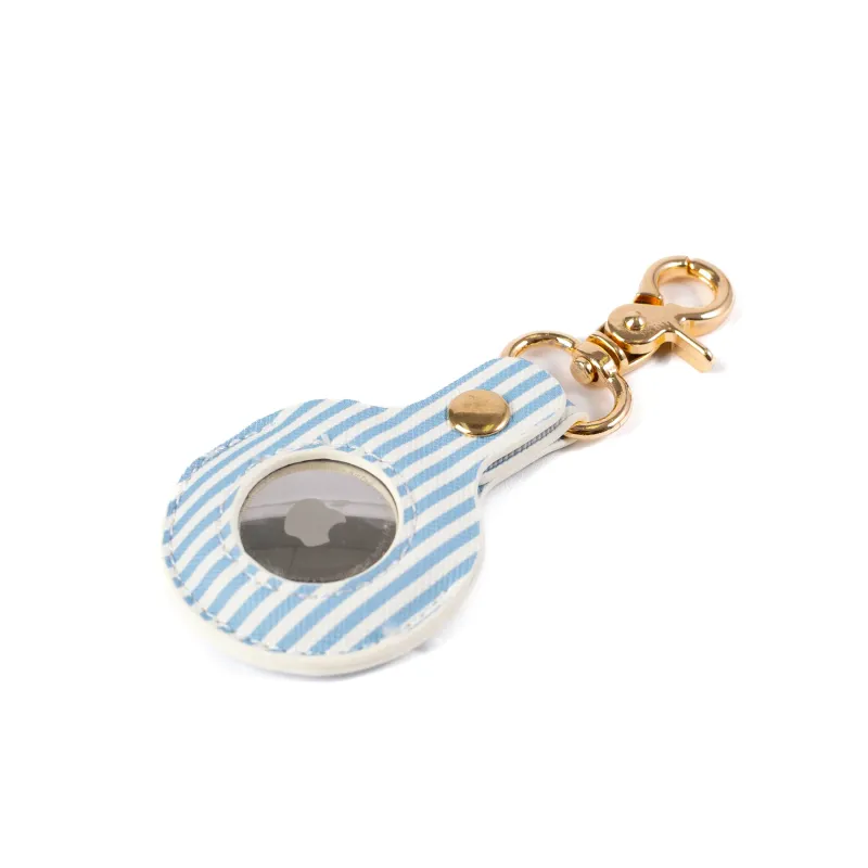 Blue Stripes Air Tag Keychain