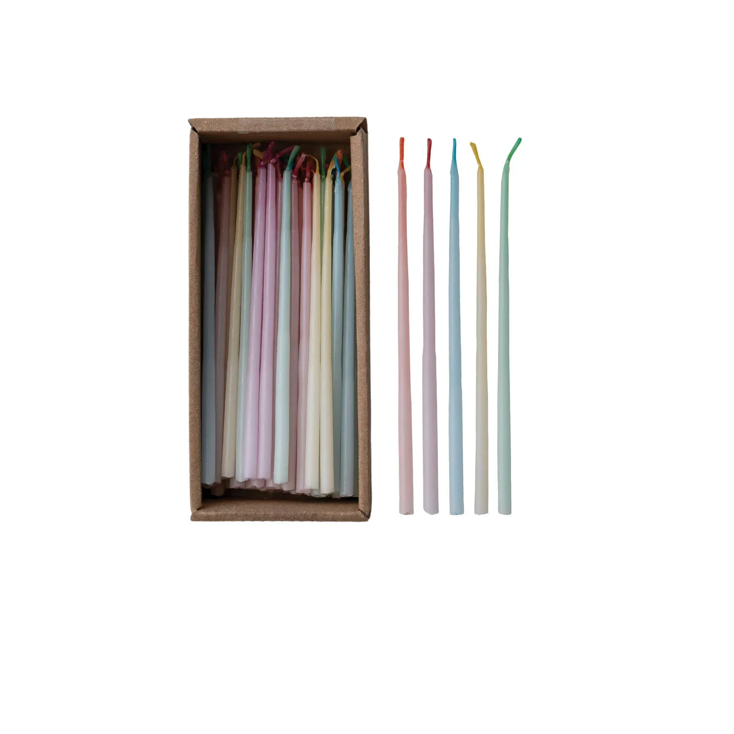 Unscented  Birthday Taper Candles S/48