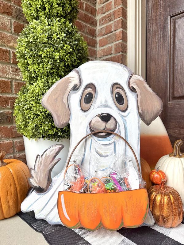 Ghost Puppy with Basket