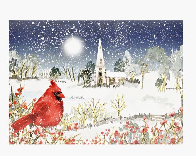 Cardinal in Moonlight Cards