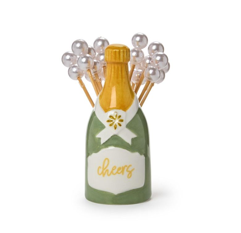 Champagne Bottle Holder with Picks