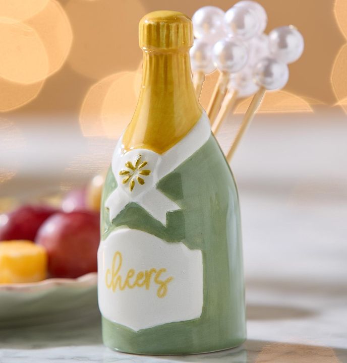 Champagne Bottle Holder with Picks