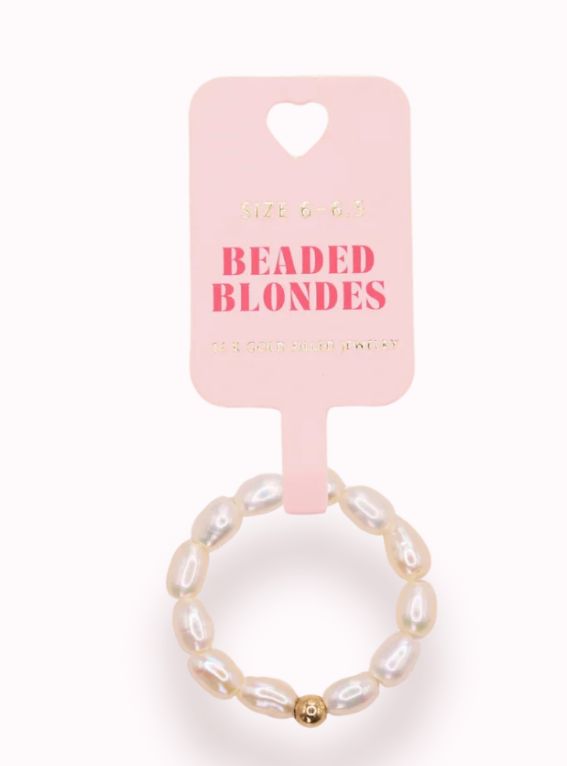 Jamie Pearl Ring in Gold  7/8